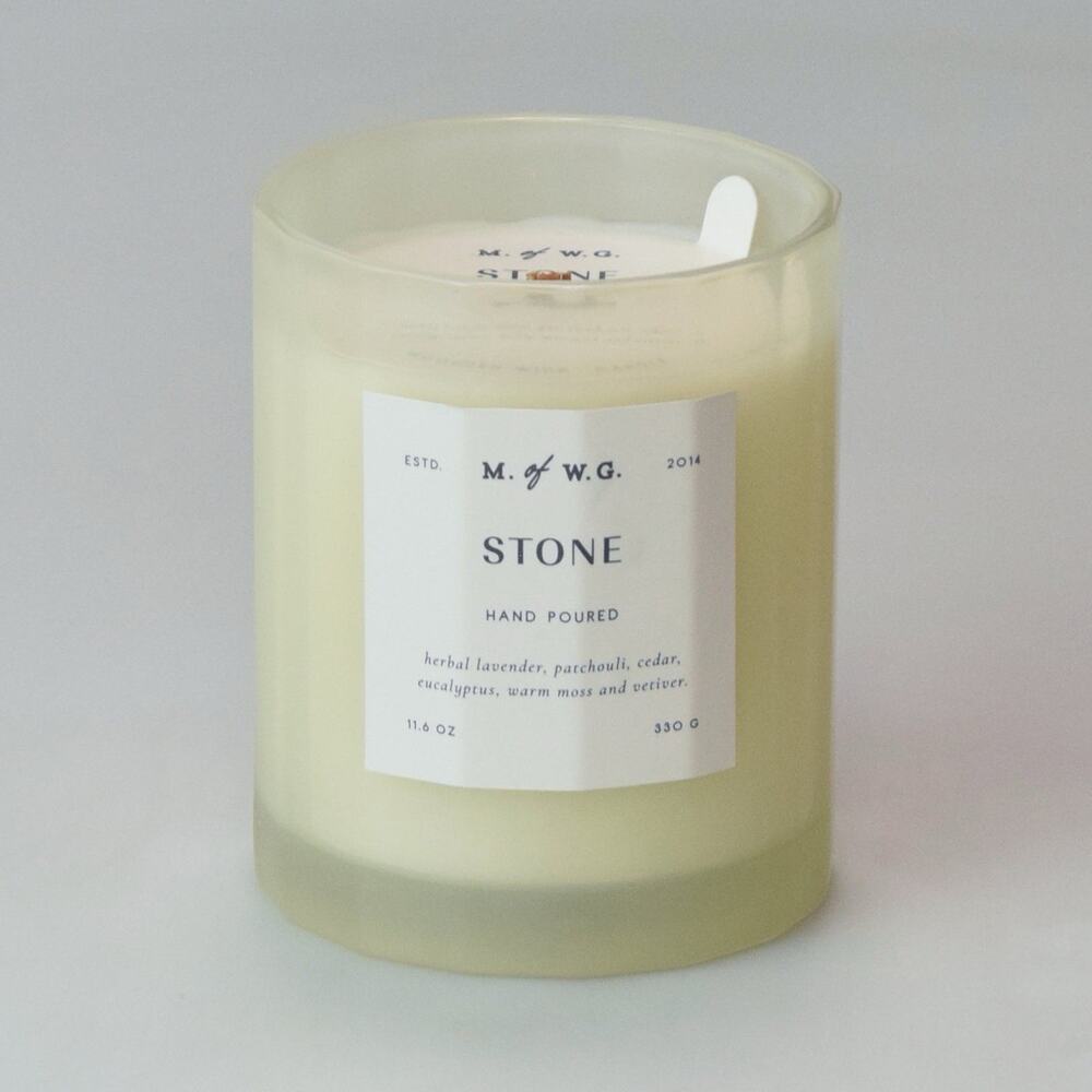 Makers of Wax Goods Extra Large Stone Hexagonal Candle 26.9 oz M of WG 2 Wick